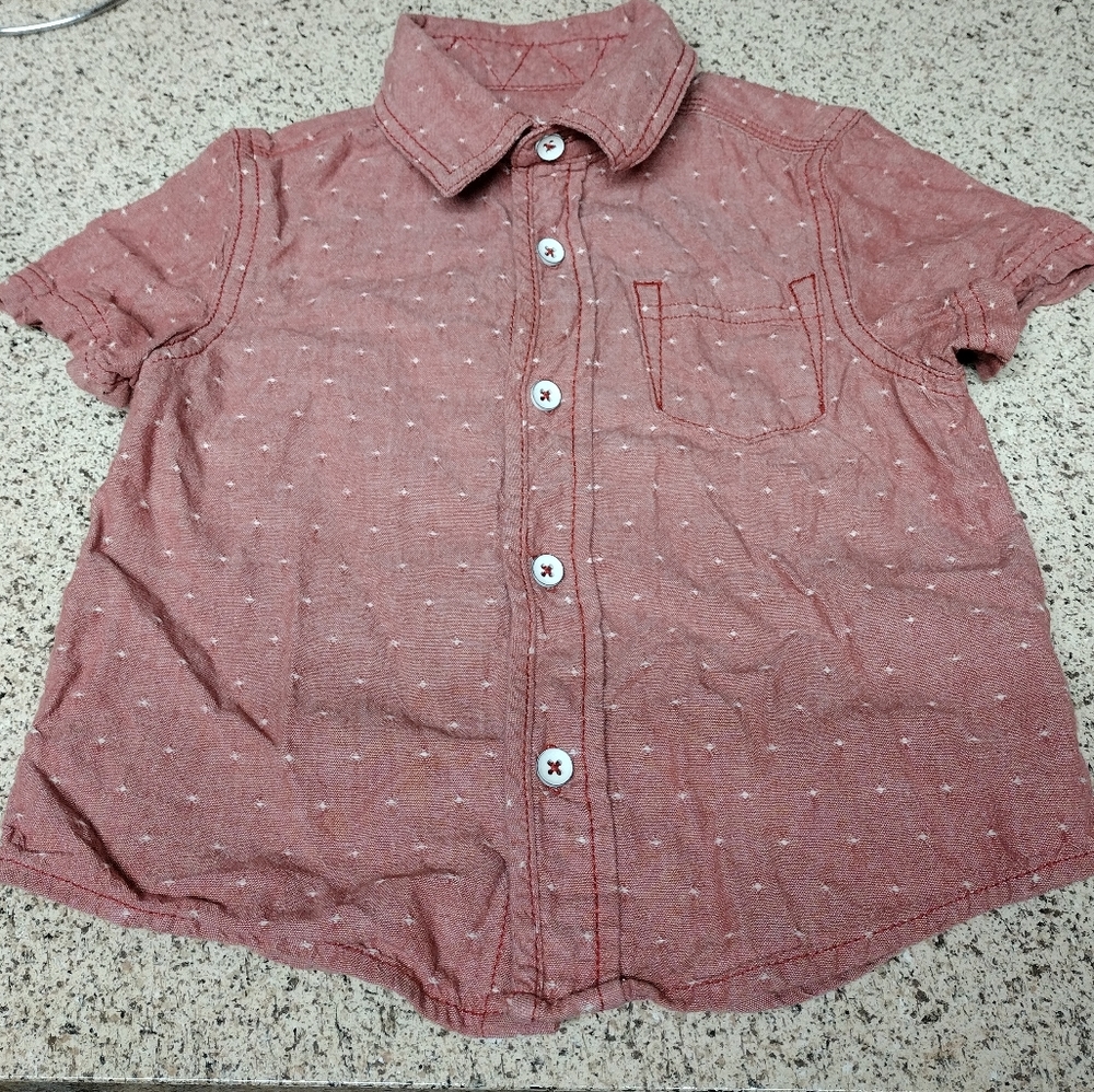 Genuine Kids by OshKosh Printed button down top boys size 2T
